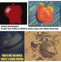 Illustration – Four Apples